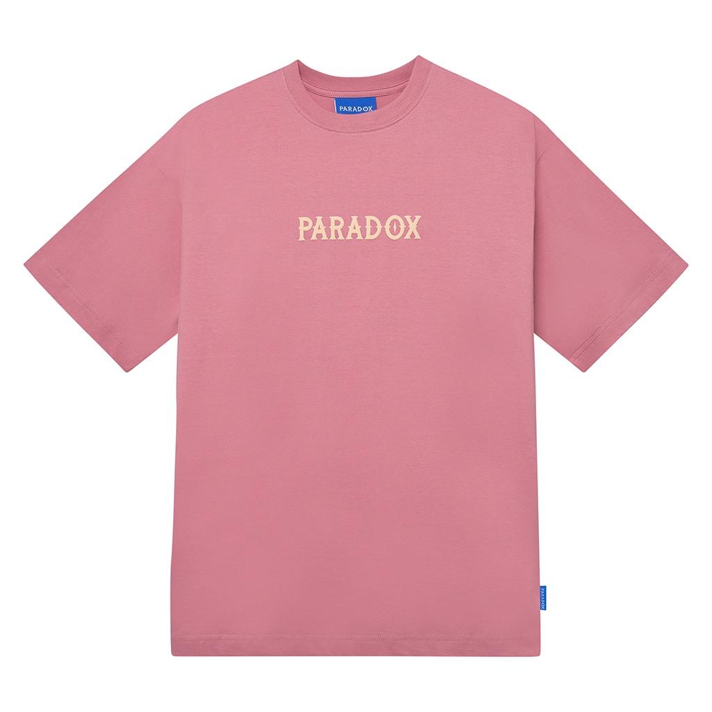 Áo thun form rộng Paradox tay lỡ - Unisex - In hình - SUPERIOR GRASSY - Màu hồng đậm