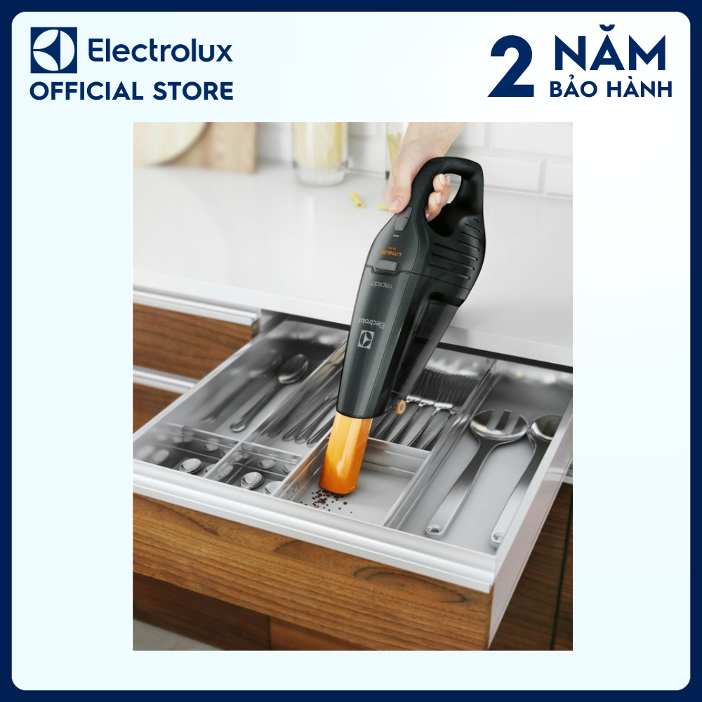 Máy hút bụi cầm tay Electrolux 14.4V ErgoRapido ZB6214IGM, Hiệu suất hút mạnh mẽ, thời gian hoạt động dài [Hàng chính hãng]