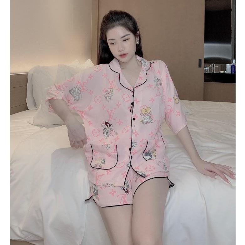 Đồ bộ nữ pijama tay cánh dơi quần cộc nhiều màu, Họa Tiết dễ thương Ulzzang Hot Trend