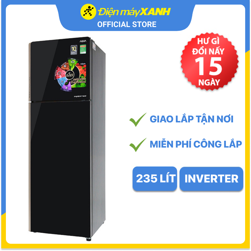 Tủ Lạnh Inverter Aqua AQR-IG248EN-GB (235L) - Hàng Chính Hãng