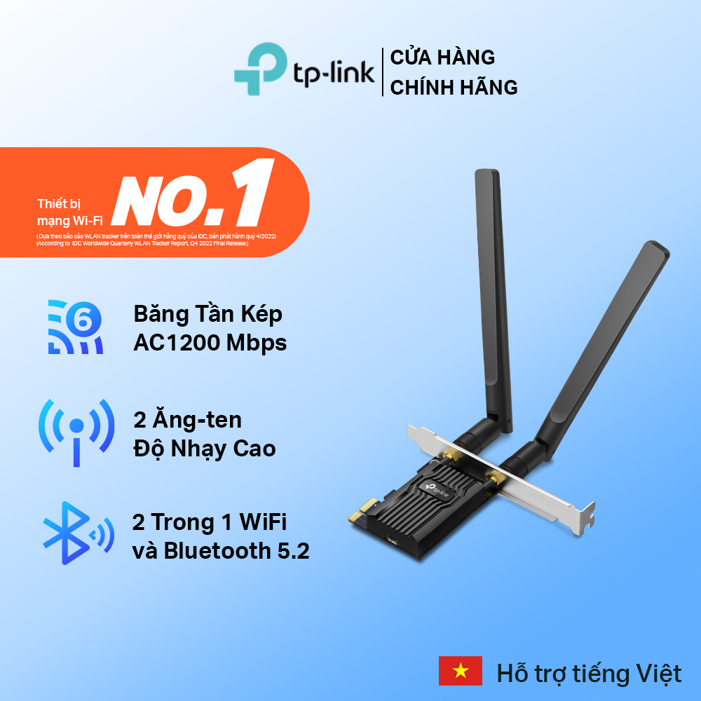 Bộ Chuyển Đổi Card WiFi TP-Link Archer TX20E PCIe Bluetooth WiFi 6 AX1800 - Hàng Chính Hãng