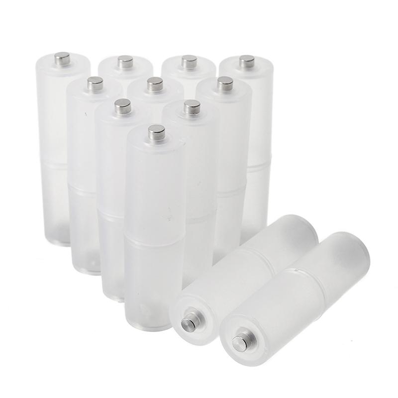 12 Chiếc AAA Sang AA Kích Thước Tế Bào Bộ Chuyển Đổi Pin Di Động Pin Ốp Lưng Switcher Cho Pin Hộp Bảo Quản