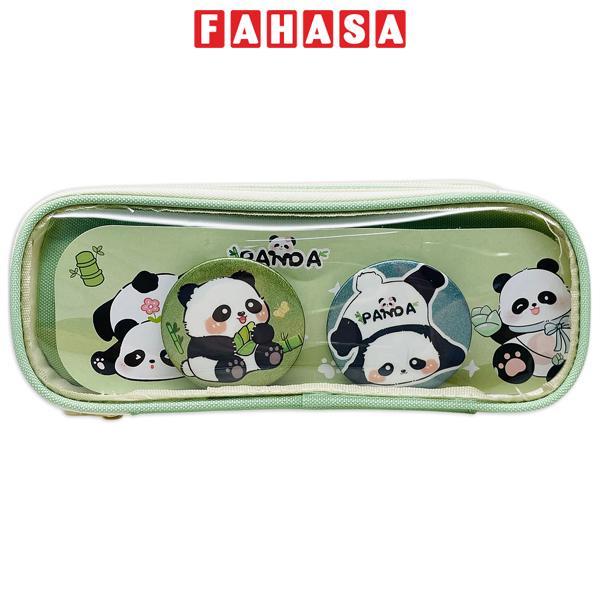 Bóp Viết Vải Kèm Huy Hiệu Panda - Yipin 17942 - Màu Xanh Lá