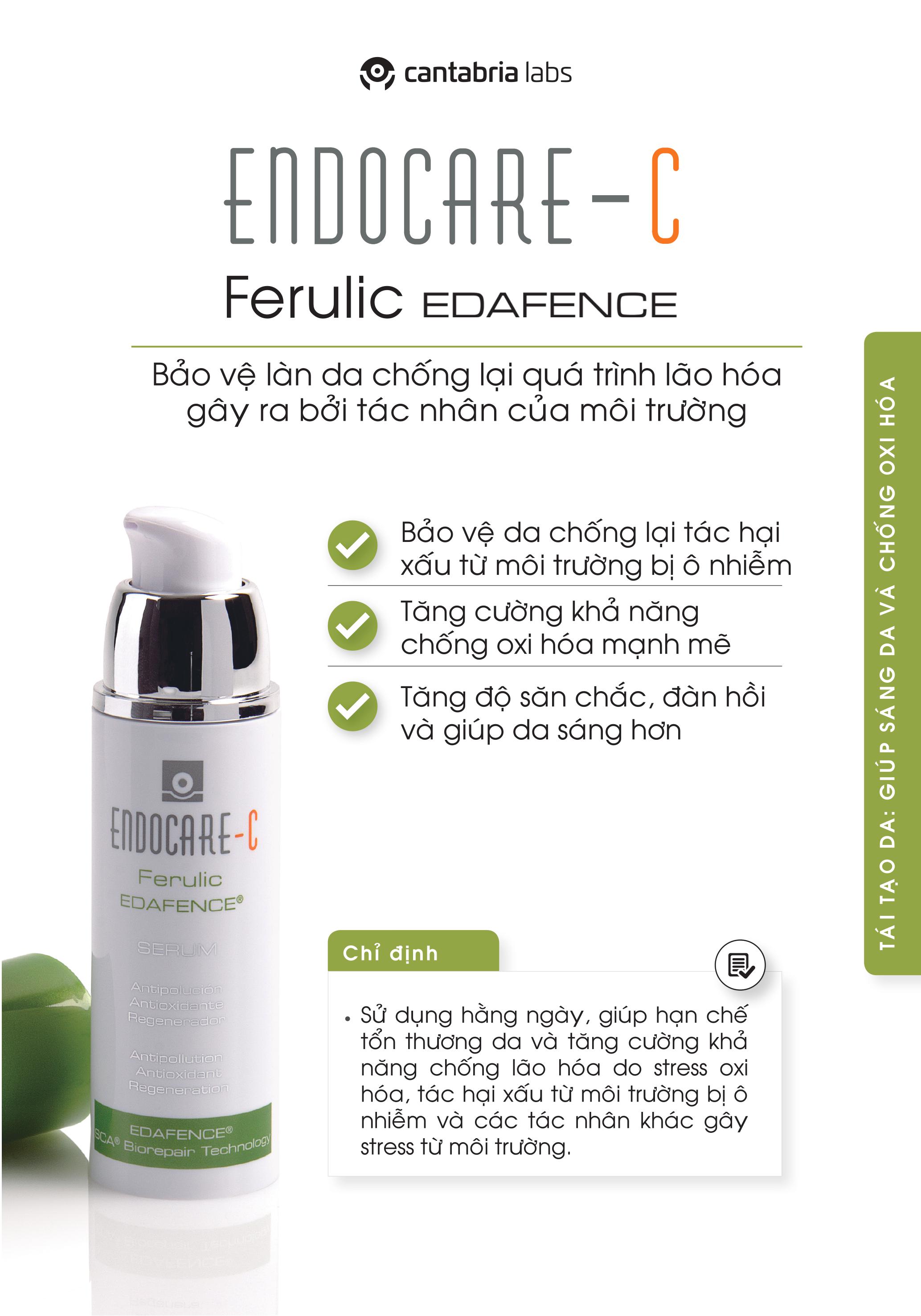 Tinh chất làm sáng và đều màu da Endocare - C Ferulic Edafence 30ml (Nhập khẩu)