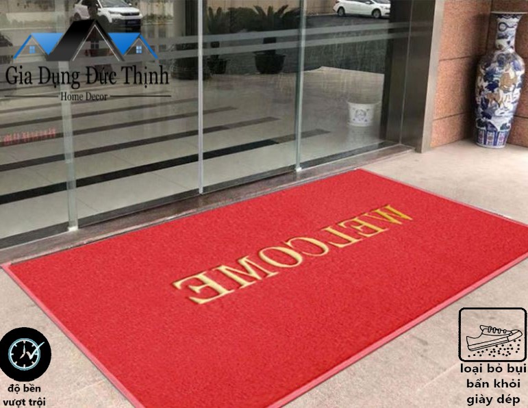 Thảm chùi chân welcome KT 120cm x 180cm Thảm Trải Khách Sạn, Siêu Thị Điện Máy, Tòa Nhà Lớn, Thảm Chùi Chân Nhựa PVC