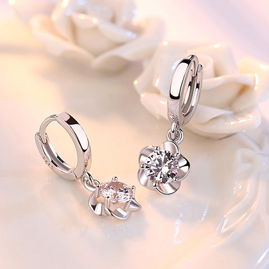 Bông tai Nữ J8899 Hoa mẫu đơn sang Trọng quý Phái