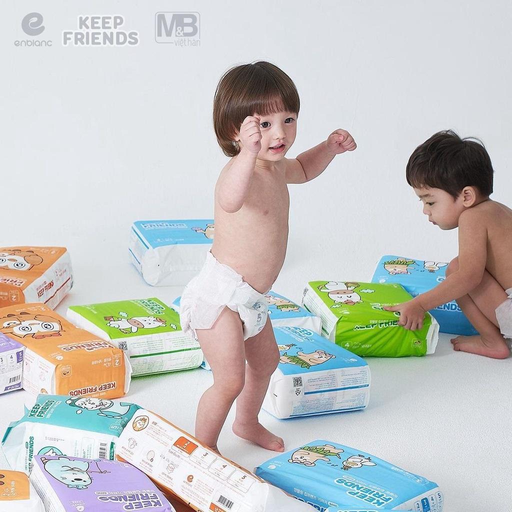 ( Date T6,T7 / 2024 ) Tã Bỉm Dán Hàn Quốc ENBLANC KEEP FRIENDS Cho Bé Size M 32 Miếng (5-10kg) Siêu Thấm Hút, Siêu Thoải mái, Thấm Hút Nhanh