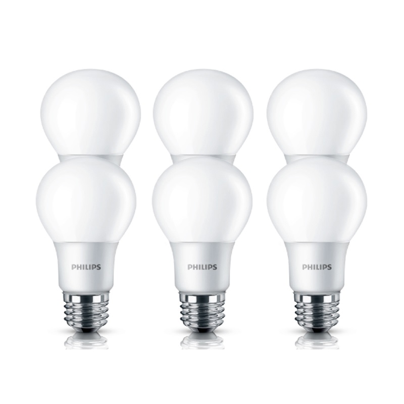 Combo 6 Bóng đèn Philips Ledbulb 5W 6500K E27 230V A60 6C-929001304637 - Ánh Sáng Trắng