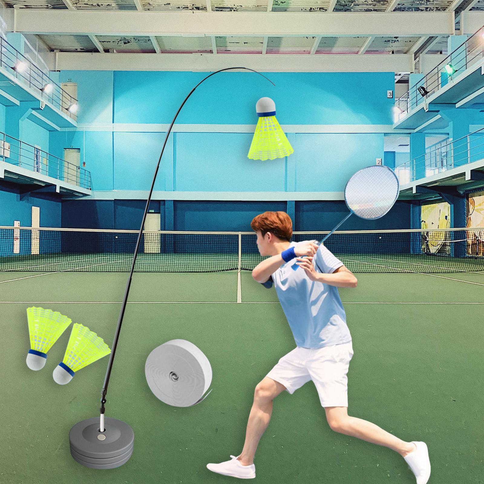 Portable Self Practice Trainer Aid Single Badminton Training Device for Indoor Outdoor