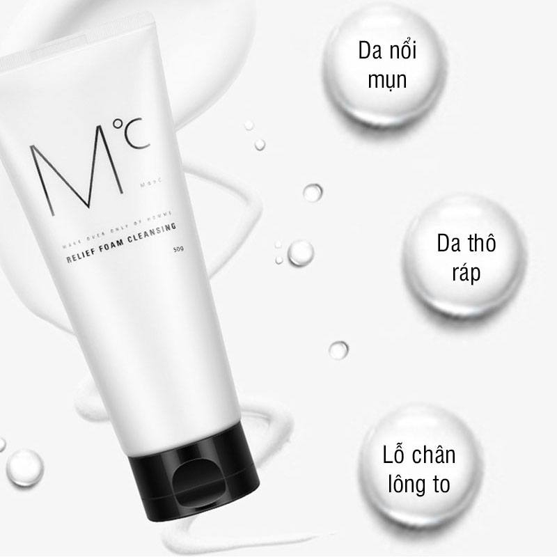 Sữa rửa mặt nam mini size MdoC Relief Foam Cleansing 50g loại bỏ bã nhờn bụi bẩn trên da TM-MRM05