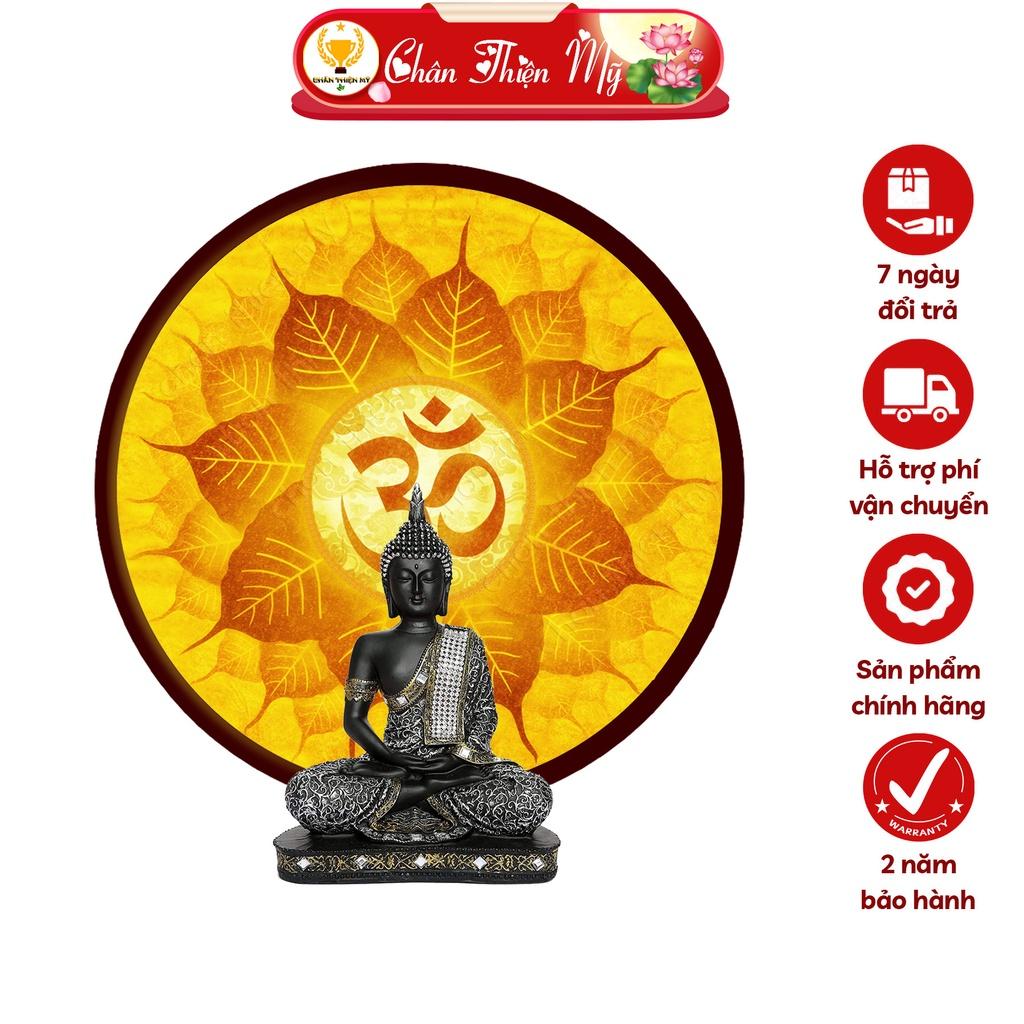 Đèn Thờ Hào Quang Phật Tranh Trúc Chỉ Tròn, Trang Trí Bàn Thờ, Hào Quang Trúc Chỉ Mandala Chữ OM TC-HQ-79