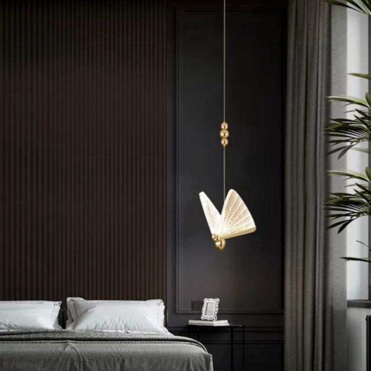 Đèn thả bướm trang trí phòng ngủ, bàn ăn,đèn phòng khách, đèn thả thông tầng DT HQ