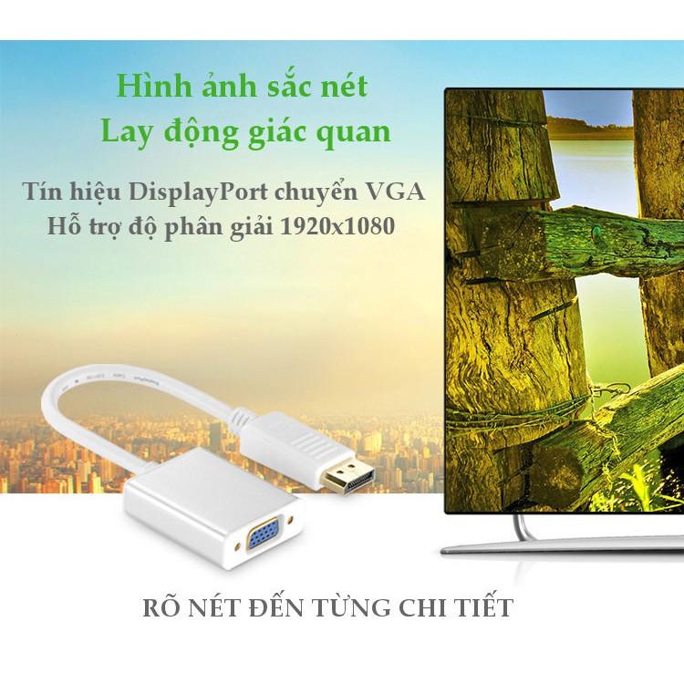 Cáp chuyển đổi Displayport male sang VGA female dài 15CM UGREEN DP106 - Hàng Chính Hãng