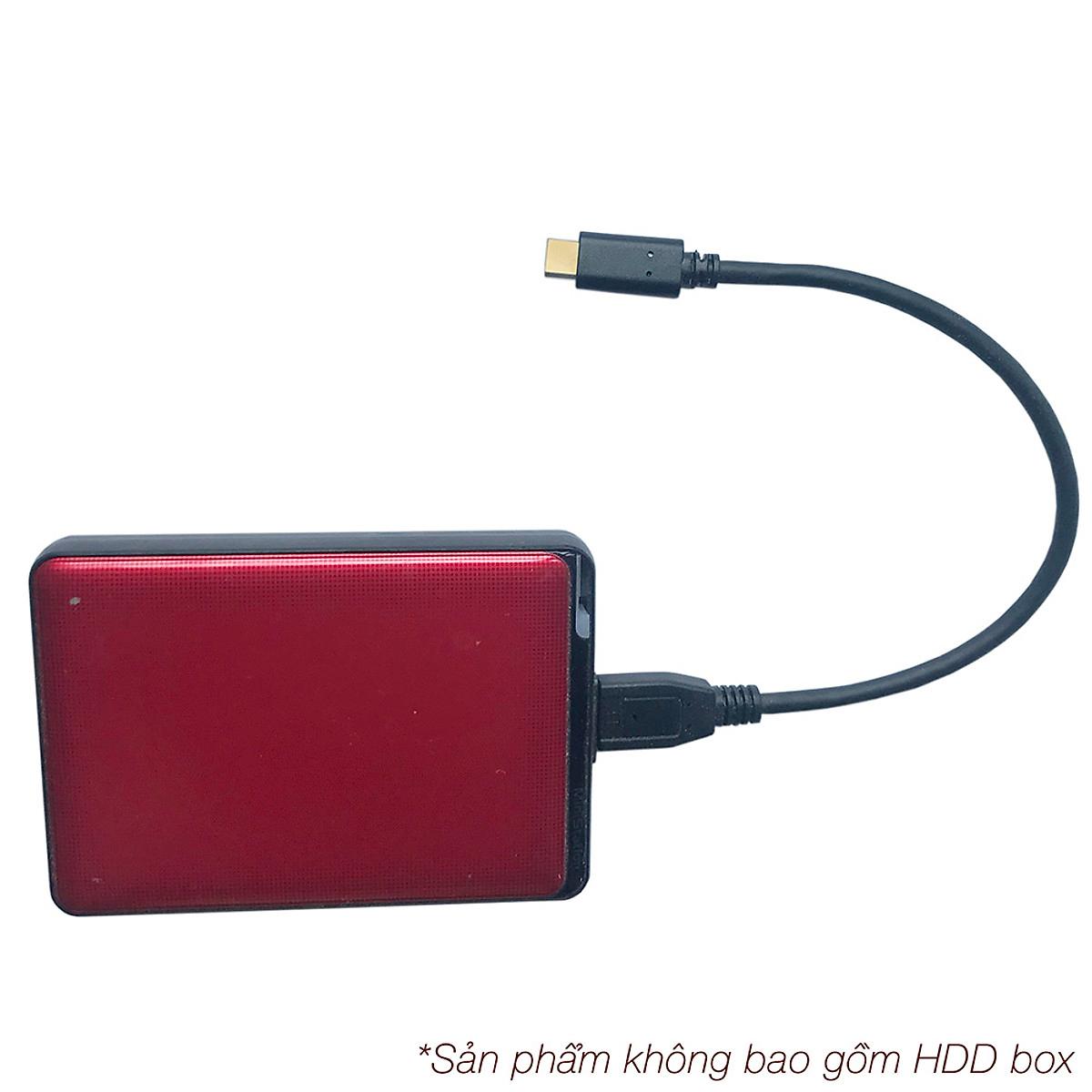 Cáp USB 3.1 Type C Sang Usb 3.0 Micro B 0.5m Vinetteam Dành Cho Ổ Cứng Di Động Kết Nối Macbook - Hàng Chính Hãng