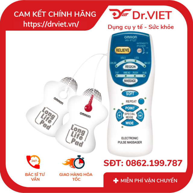 Máy massage xung điện OMRON HV-F127 Chính hãng - Với 9 chương trình mát xa tự động và 4 chế độ mát-xa đặc biệt, người dùng có thể dễ dàng lựa chọn chương trình và chế độ phù hợp