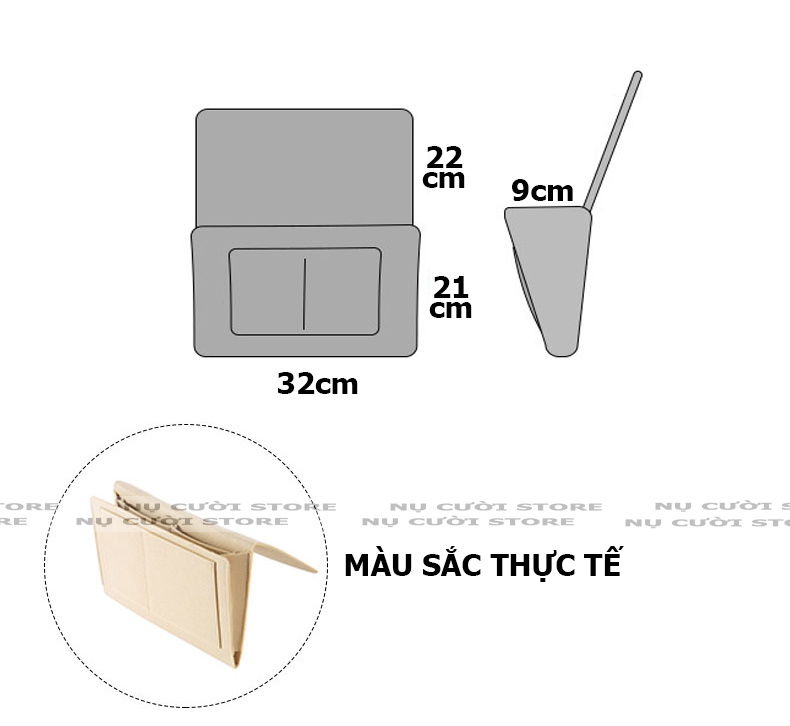 Túi Treo Đồ Gắn Đầu Giường; Kệ Để Đầu Giường Đựng Điện Thoại, Máy Tính Bảng; Cất Gọn Sạc, Phụ Kiện