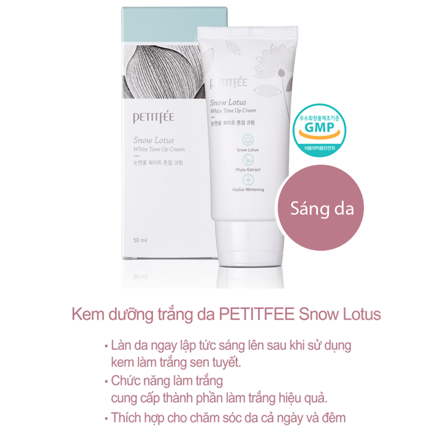 Kem dưỡng ẩm và làm sáng da mặt Petitfee Snow Lotus (17/04/2024)