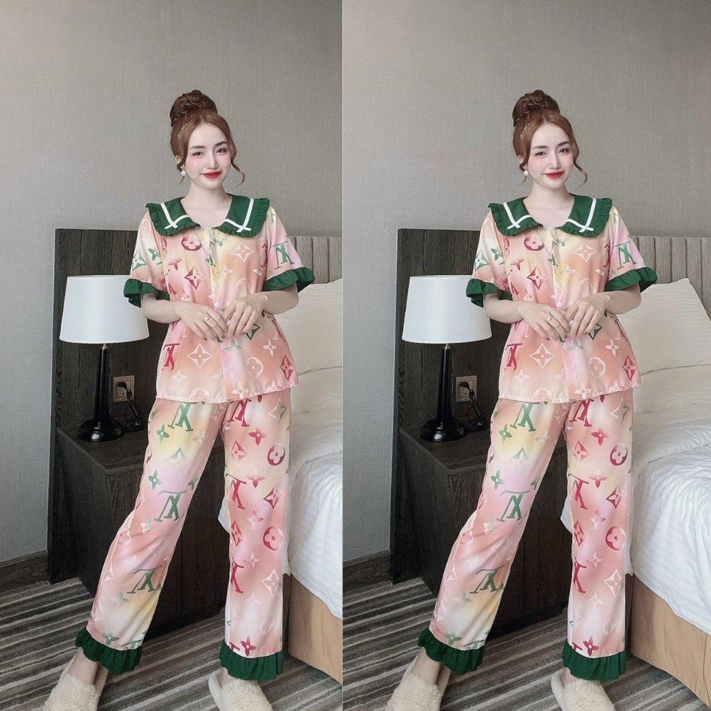 Đồ Ngủ Nữ Lụa, Đồ Ngủ Pijama Dễ Thương Vải Lụa Cao Cấp &lt; 60kg