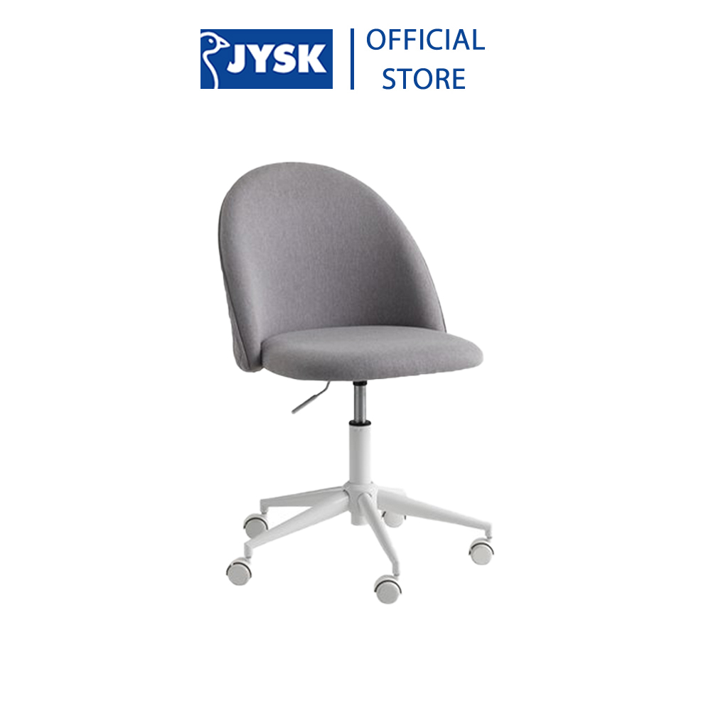 Ghế làm việc | JYSK Kokkedal | vải polyester | xám/trắng | R54xS58xC81/94cm