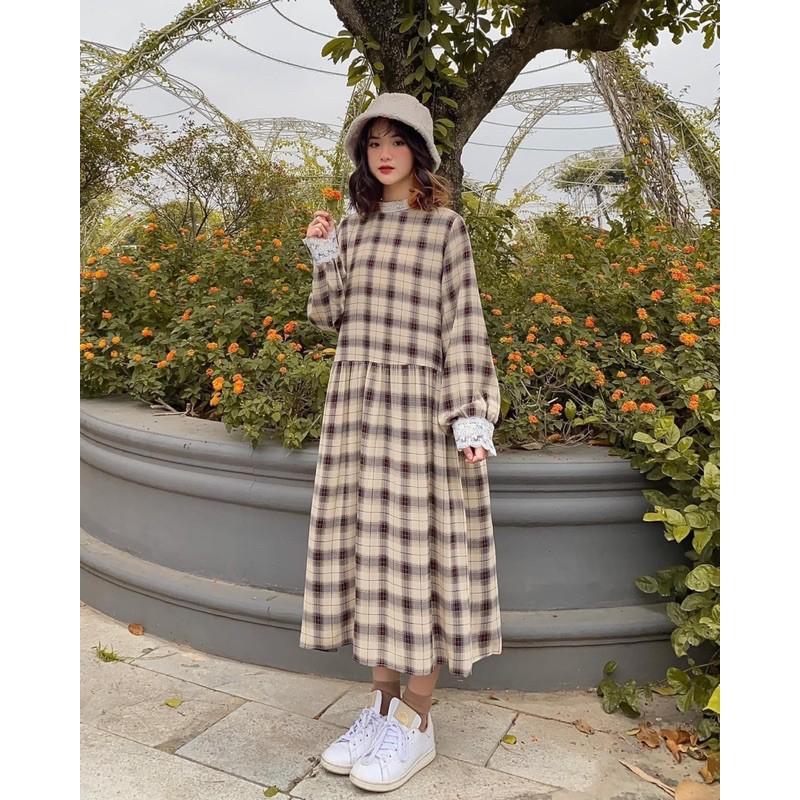 Đầm Tiểu Thư Phối Ren, Váy Nữ Ulzzang