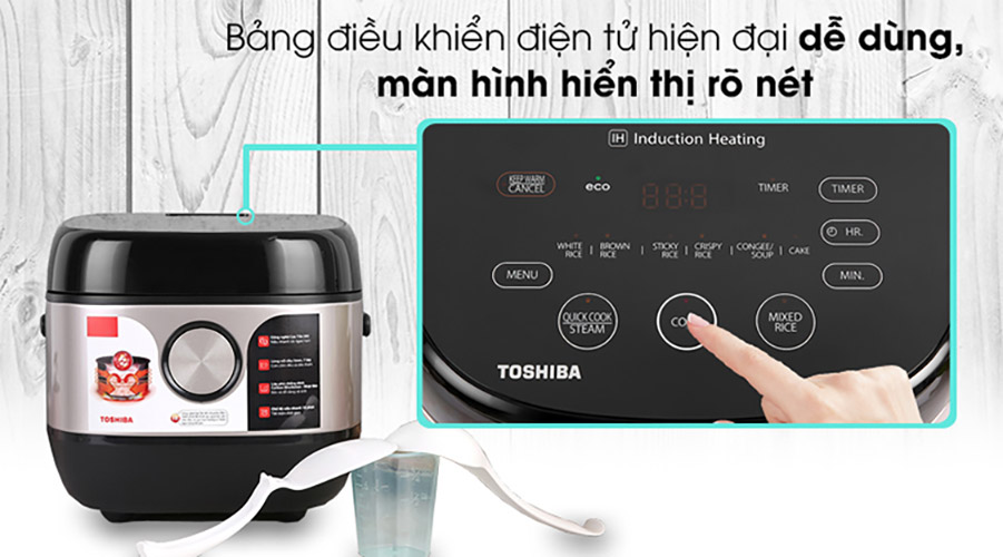 Nồi cơm cao tần Toshiba RC-18IX1PV - Hàng Chính Hãng
