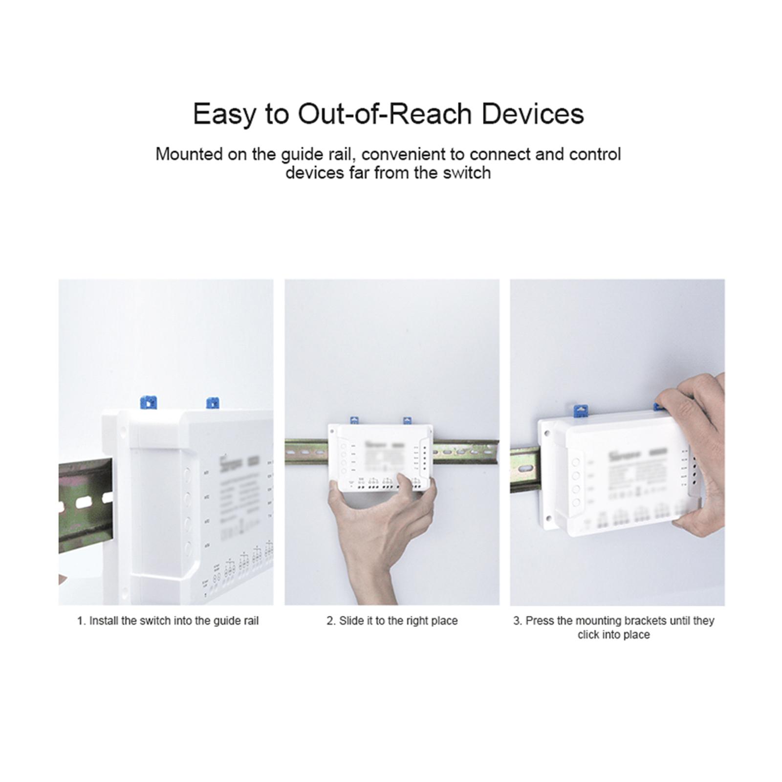 Công tắc thông minh WiFI SONOFF 4CH R3 / PRO R3 ITEAD RF 433MHz 4 Gang, 3 chế độ làm việc Inching / Tự khóa / Khóa liên động