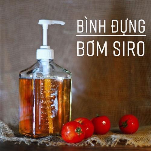 Bình bơm siro thủy tinh có vòi định lượng 10ml