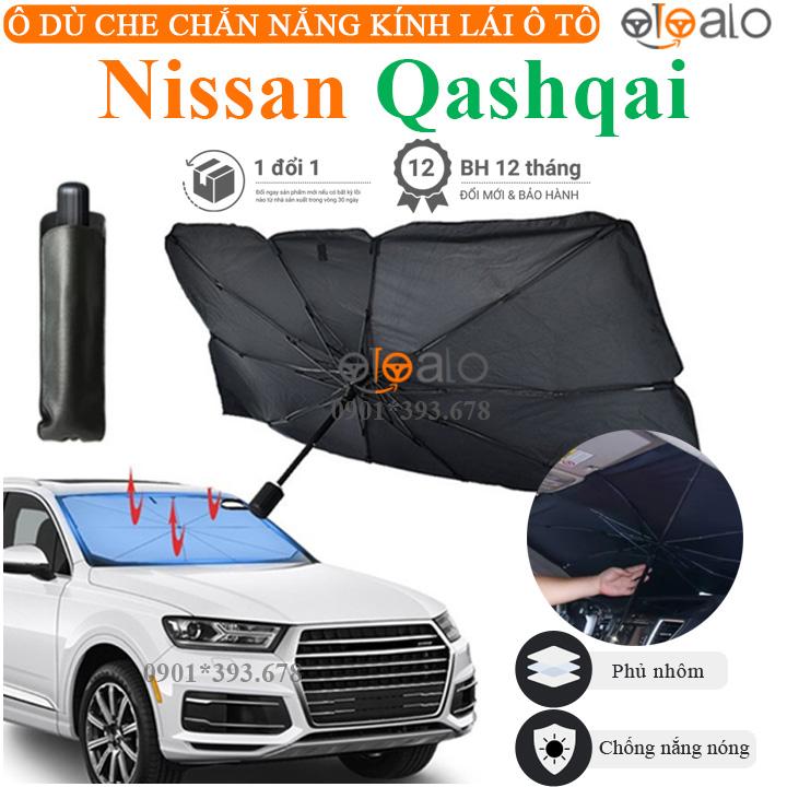 Ô dù che chắn nắng kính lái xe Nissan Qashqai vải dù tráng nhôm cao cấp ODCKL