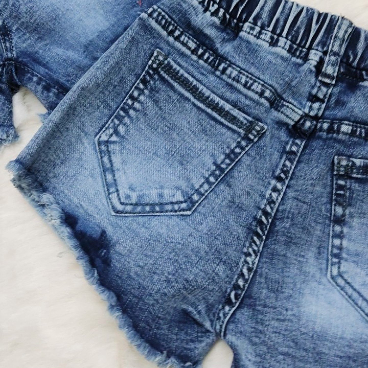 Q00000114 (21-31kg) Quần short jean bé gái từ 5 tuổi