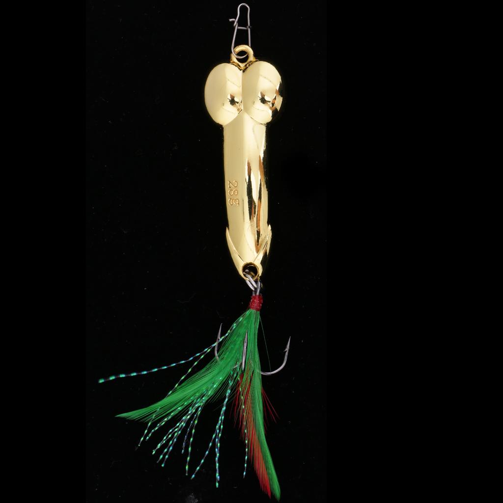 Gold Fishing Spoon Lure Spinner Bait Metal Hard Bait Crankbait Tack 28g