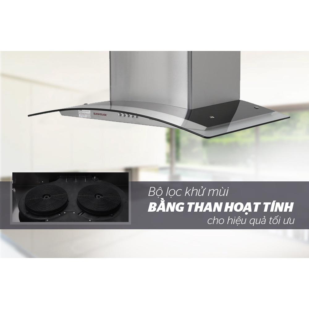 Combo Bếp từ đôi Sunhouse SHB9101+ Máy hút mùi kính cong Sunhouse SHB6629, Hàng chính hãng - Bảo hành tại nhà