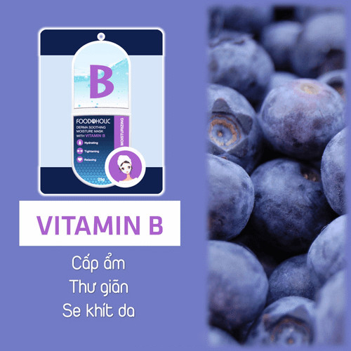 Mặt Nạ Dưỡng Ẩm, Hỗ Trợ Thu Nhỏ Lỗ Chân Lông Chiết Xuất Vitamin B Foodaholic Derma Soothing Moisture Mask 23g