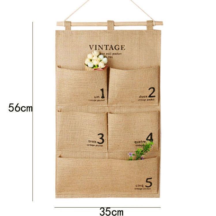 Túi Vải Treo Tường Nhiều Ngăn Đựng Vật Dụng Tiện Lợi