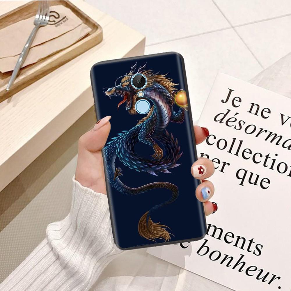 Ốp lưng dành cho điện thoại Xiaomi Redmi Note 7 Viền dẻo TPU hình Rồng Xanh