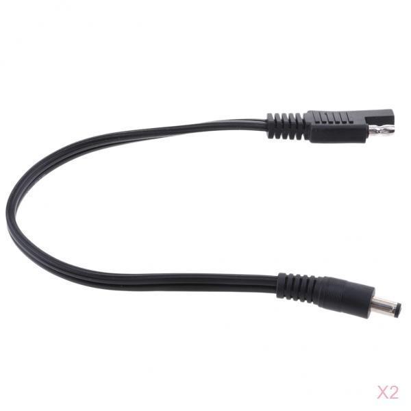2Pcs SAE Plug to .5mm x 2.1mm Adapters Cables for  Battery