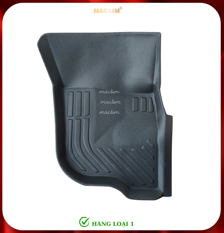 Thảm lót sàn xe ô tô Mitsubishi Pajero Sport 2015 - nay (2 chốt sàn ghế lái chéo nhau) (sd) Nhãn hiệu Macsim chất liệu nhựa TPE cao cấp màu đen