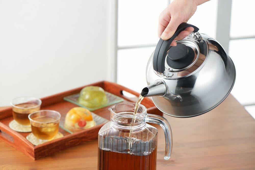 Bộ Ấm đun nước bếp từ kèm lọc trà Yoshikawa hàng nội địa Nhật Bản, nhập khẩu chính hãng