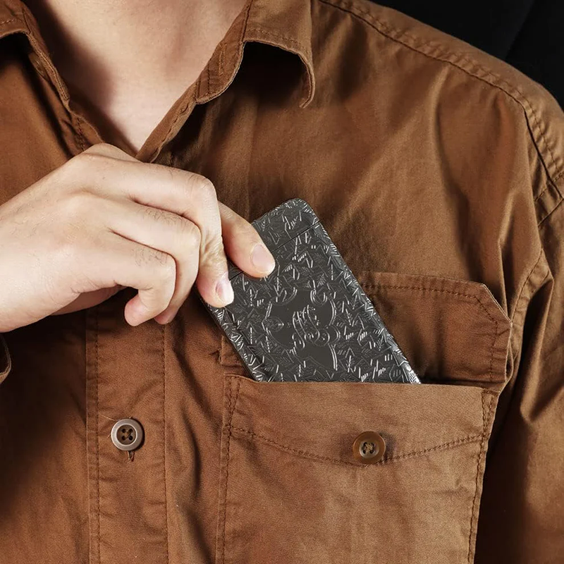 Hộp Đựng Thuốc 20 Điếu Dài Slim Đồng Thau Hoa Văn Cổ