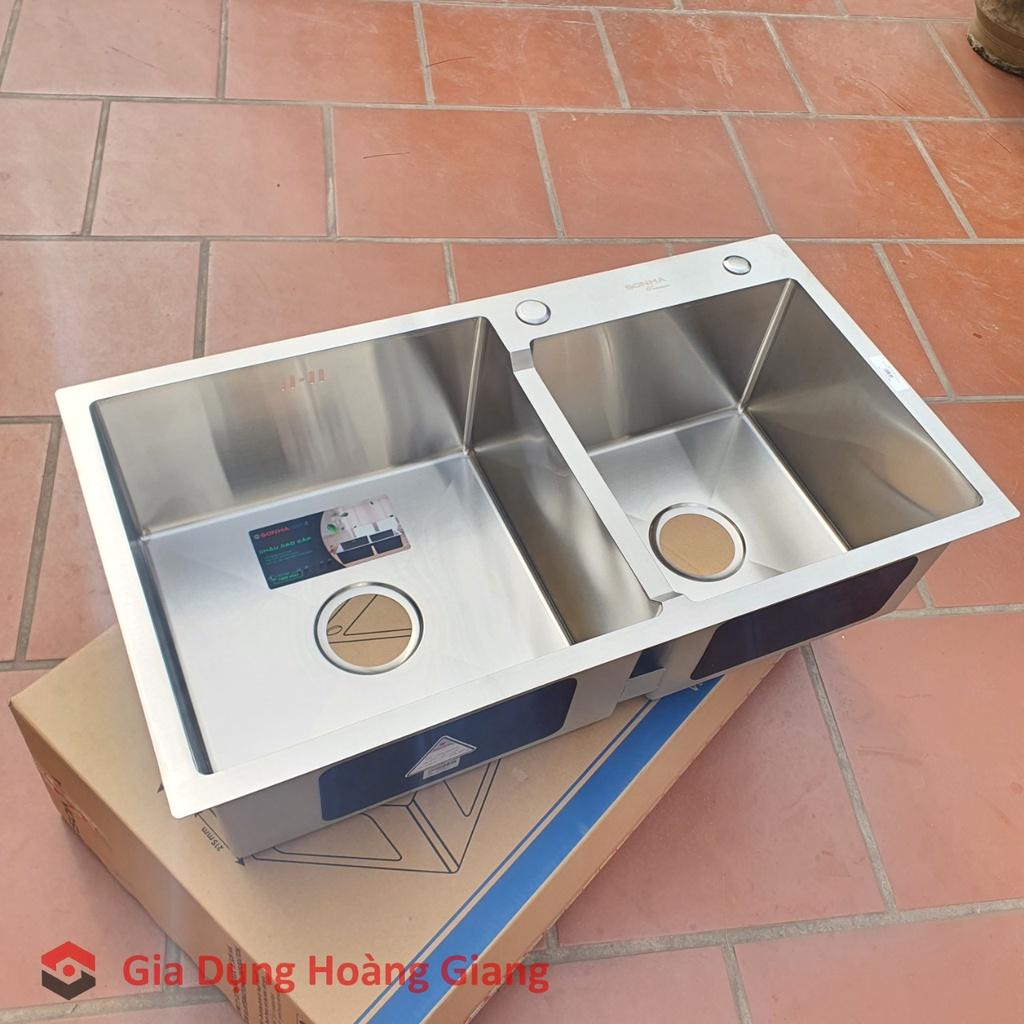 Chậu rửa bát handmade Sơn Hà Inox cao cấp chính hãng