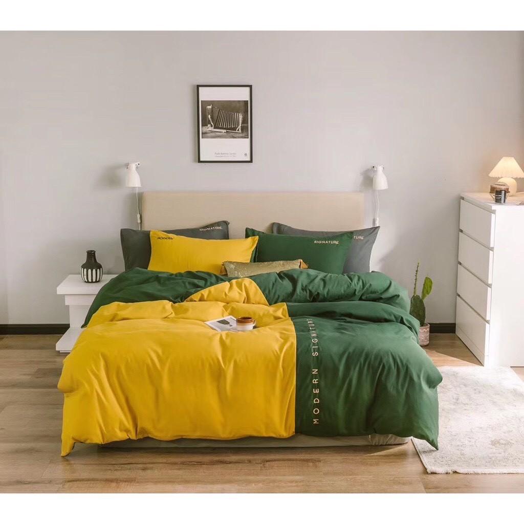 Bộ chăn ga Cotton Tici pha màu M2T bedding chăn ga Hàn Quốc đủ màu đủ size miễn phí bo chun