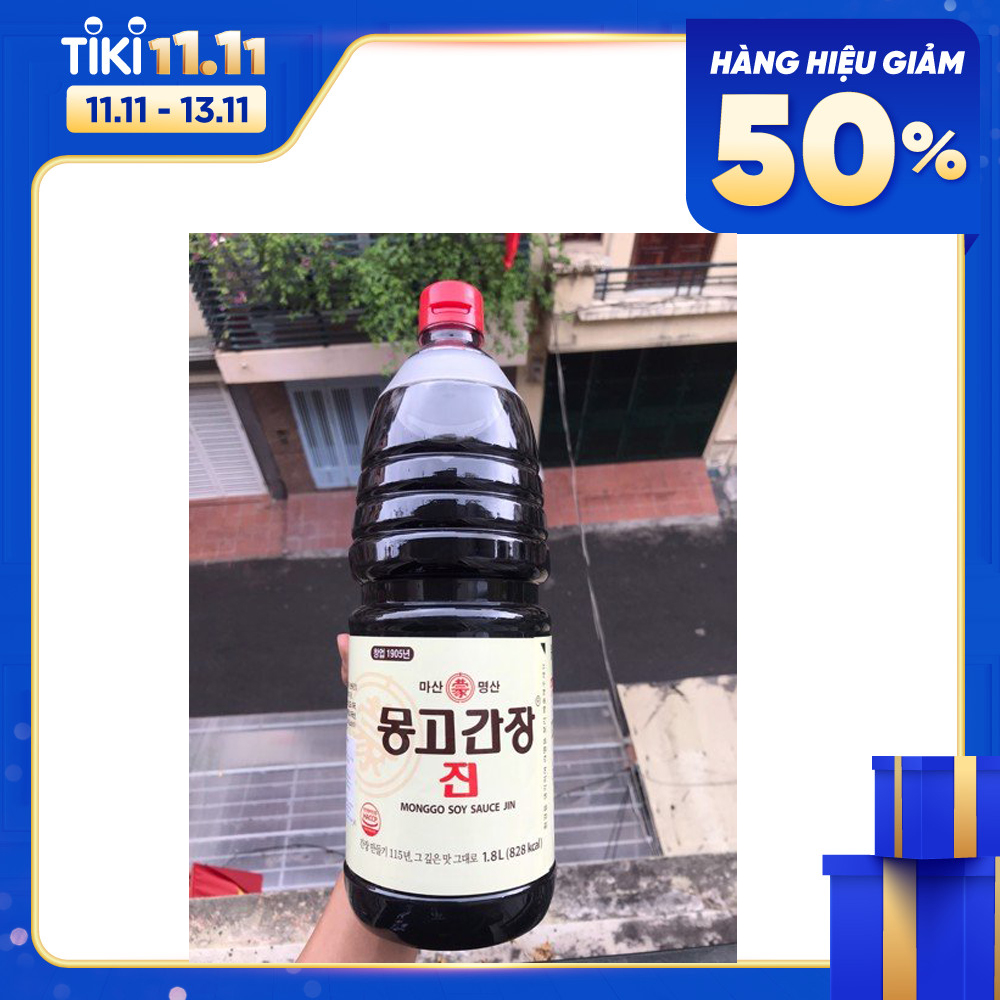 Nước Tương (Xì Dầu) Monggo Jin Hàn Quốc chai 1,8L