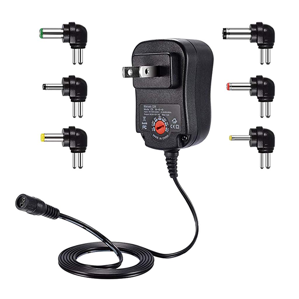 New 2.1A 30W 3V 4.5V 5V 6V 7.5V 9V 12V AC DC Charger USB Port Supply