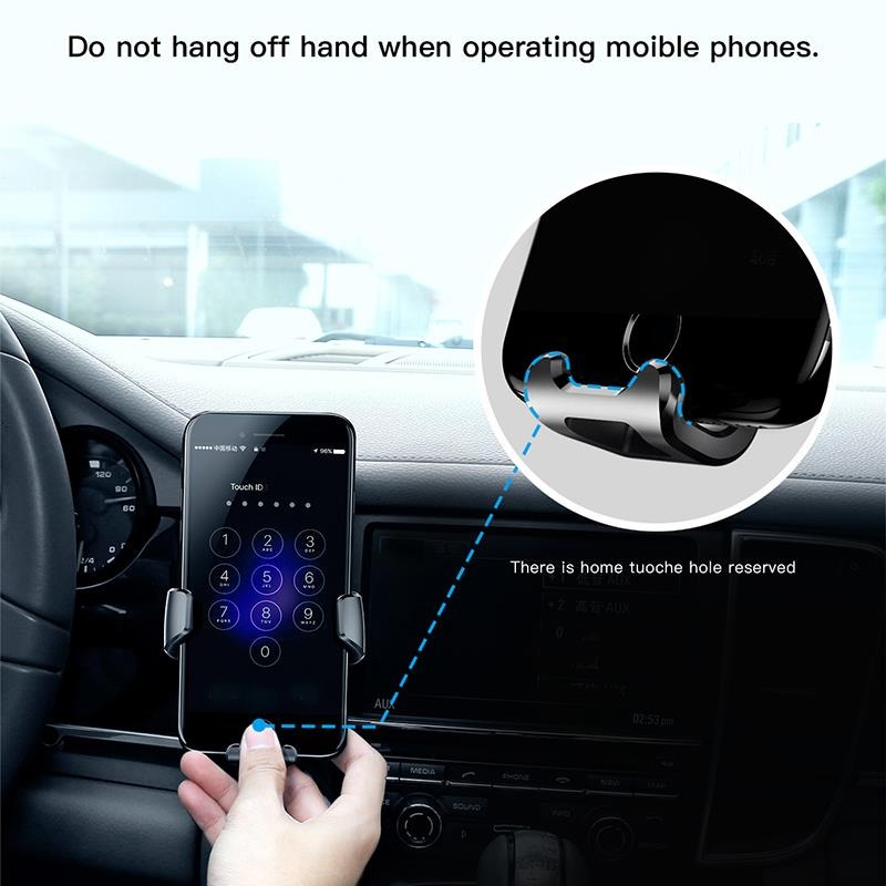 Giá Đỡ Điện Thoại Ô Tô Baseus Gravity Car Mount Kẹp Cửa Gió Điều Hòa - Hàng Chính Hãng