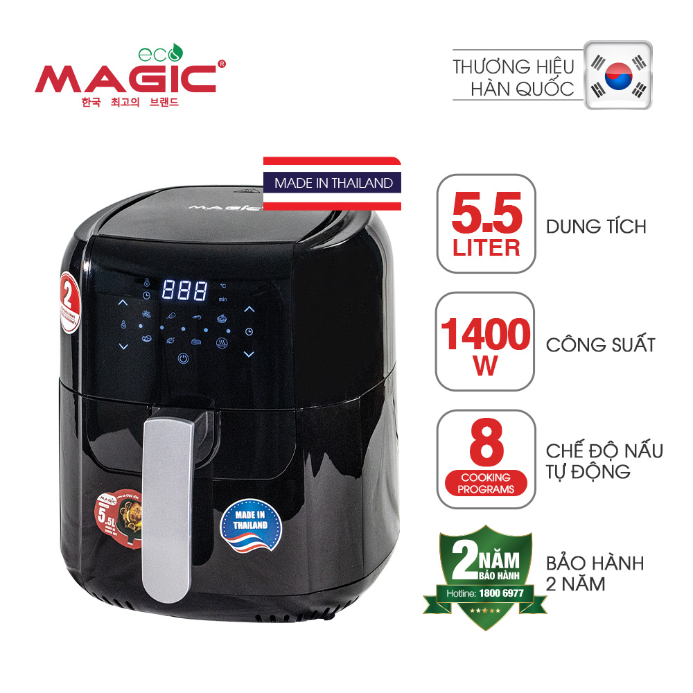 Nồi Chiên Điện Tử Magic Eco AC-102 5.5L - Hàng Chính Hãng