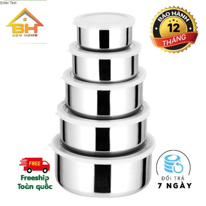 Bộ 5 hộp đựng thực phẩm inox tiện lợi