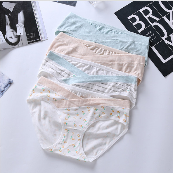 Sét 4 Quần Lótchíp Bầu Azuno Az1003 Cạp Chéo Cotton Họa Tiết Không Đường May - Cam - M
