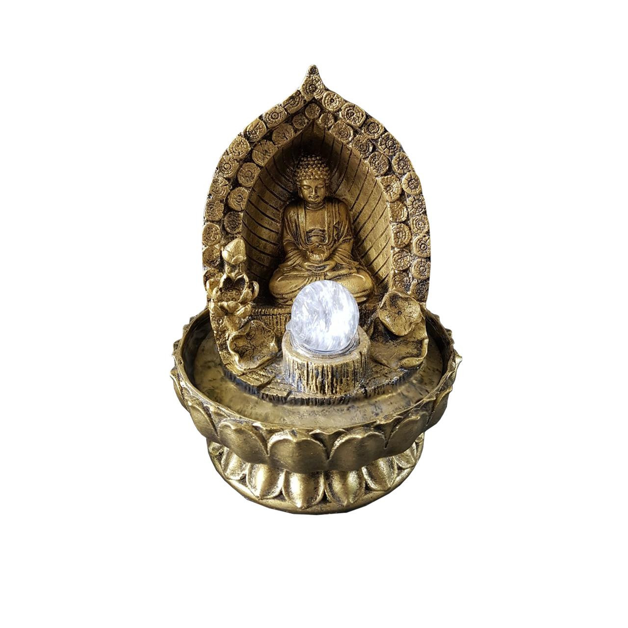 Thác Nước Mini Hình Tượng Phật Ngồi Trên Đài Sen