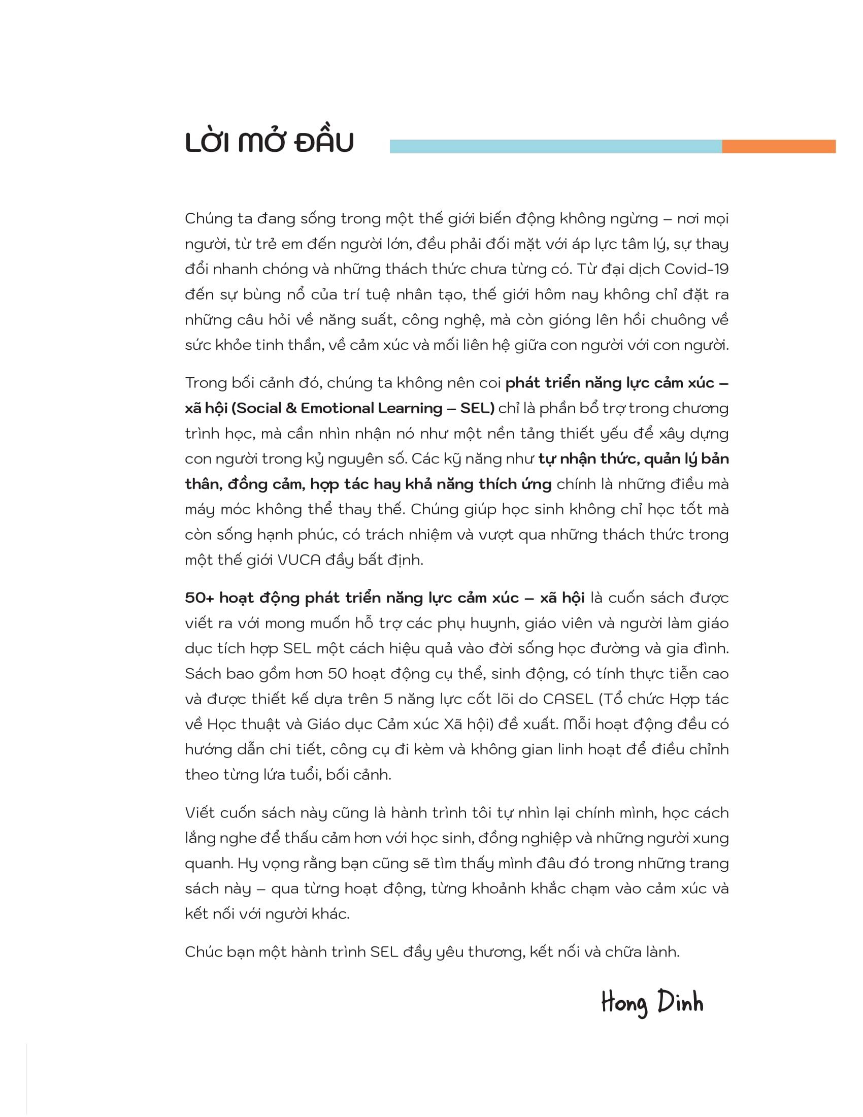 Sách - 50+ Hoạt Động Phát Triển Năng Lực Cảm Xúc-Xã Hội