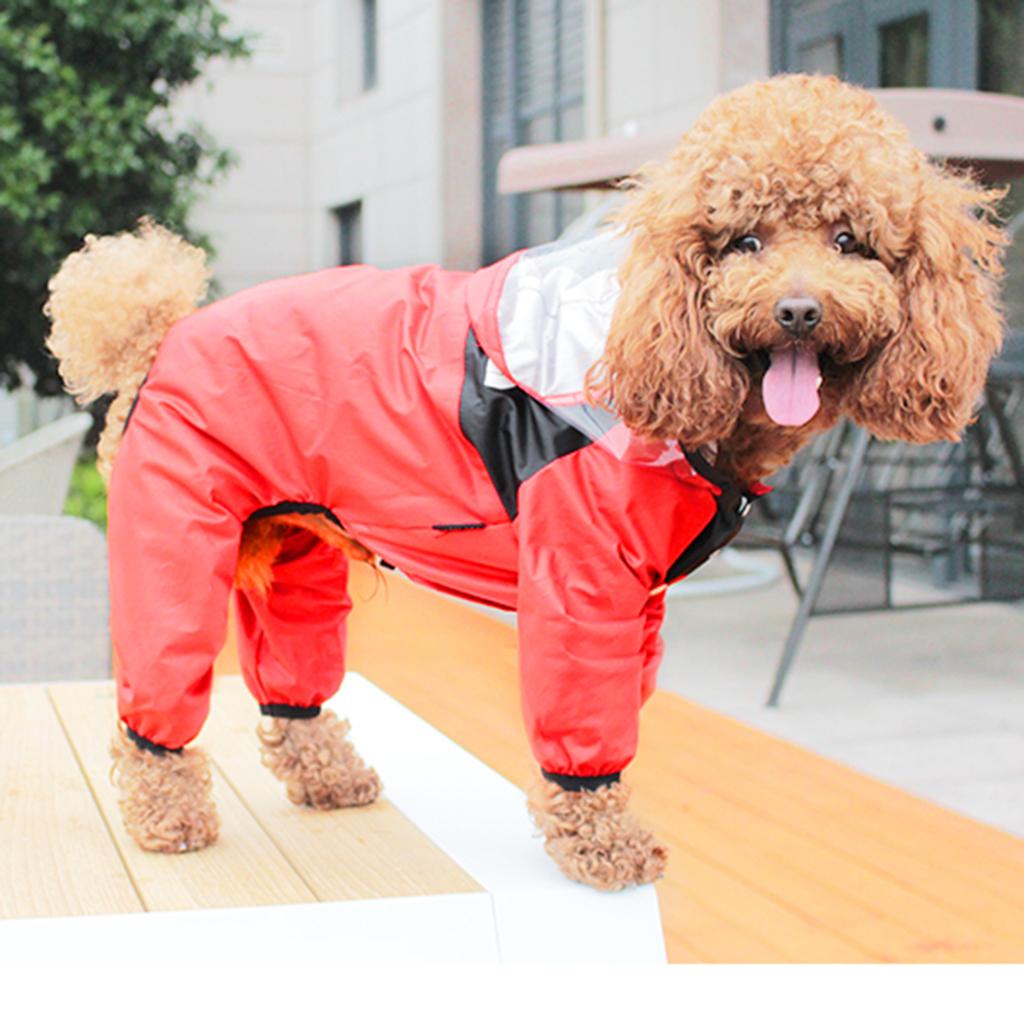 Dog Raincoat Clothing Waterproof Dog Poncho Outdoor Puppy Rain Coat Jacket Hooded Suit Water Proof Rainy-day Apparel Rainwear