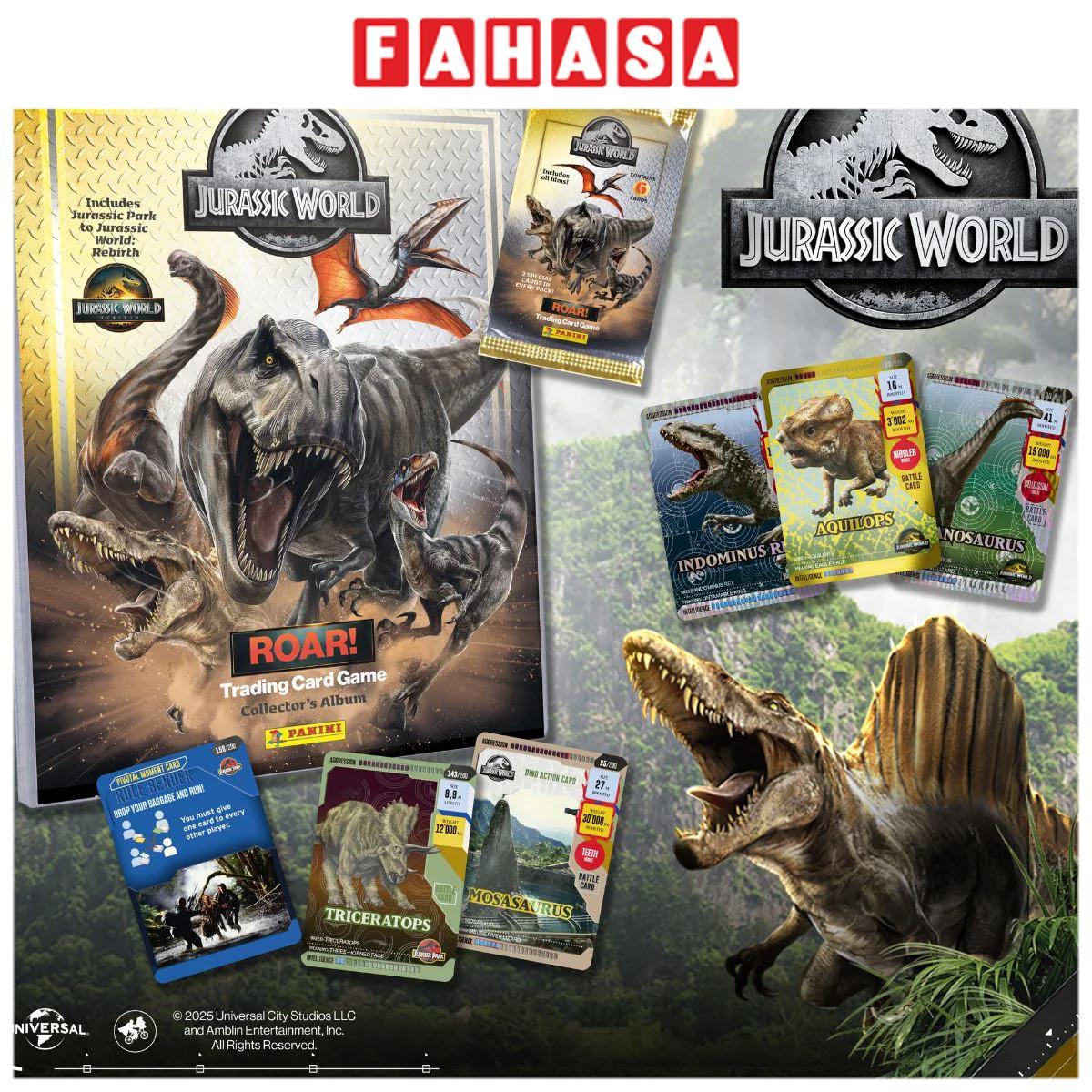 Gói Thẻ Hình Jurassic World Road - Panini (6 Card Ngẫu Nhiên/Túi)